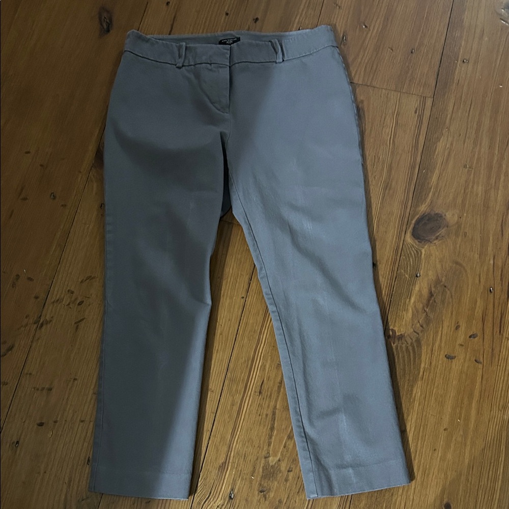 Ann Taylor Gray/Olive Signature Pants